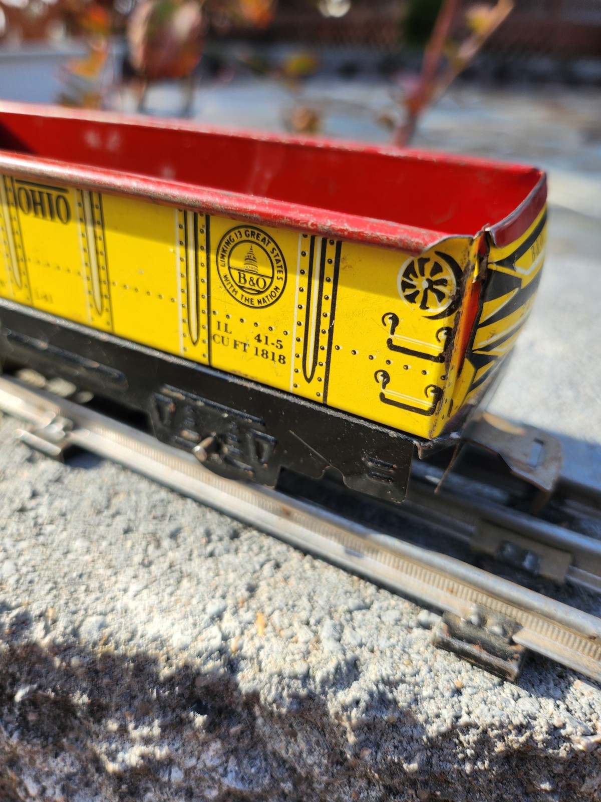 Marx O-Gauge Pressed Steel Tin Litho O-SCALE 2-Rail B&O 241708 GONDOLA