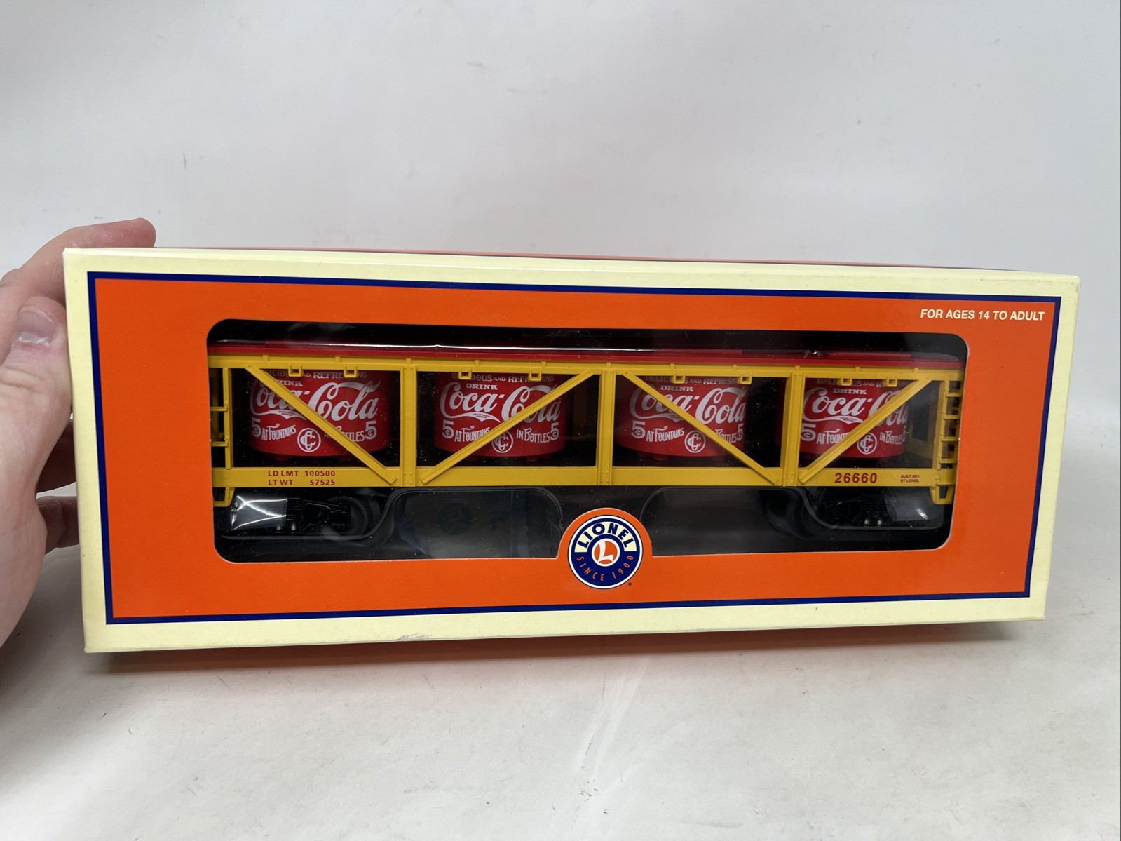 Lionel Coca-Cola Vat Car O Gauge Yellow Red 6-26660 Advertising