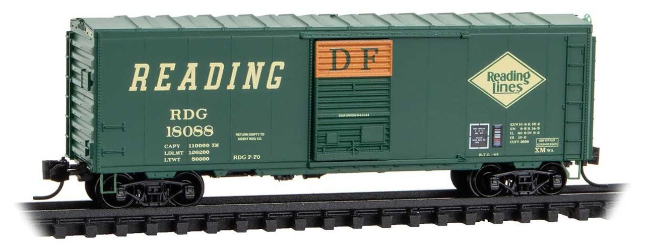 Micro Trains ~ N Scale ~ 40′ Single-Door Boxcar ~ Reading #18088 ~ 07300350