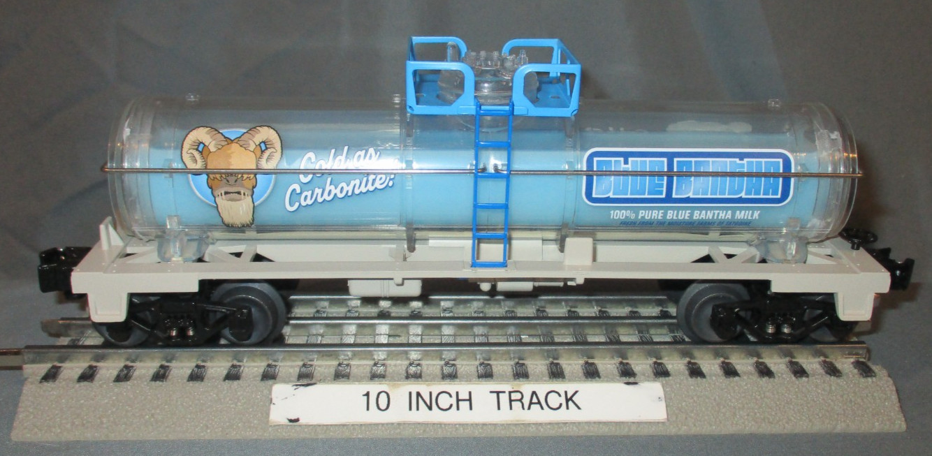 Lionel 23043 Star Wars Rebel Blue Bantha Milk Liquid Filled Tank Car O/027 ga.