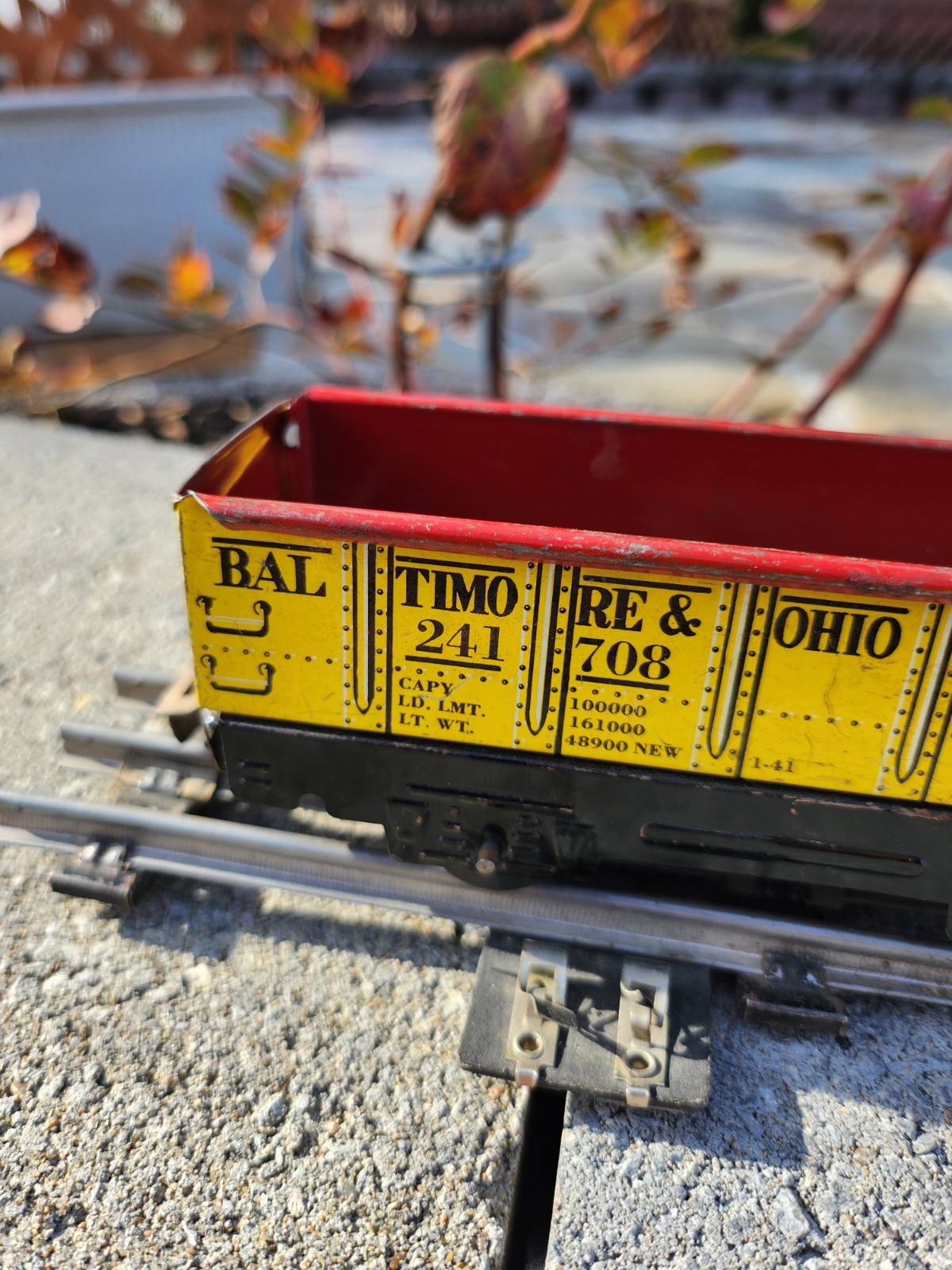 Marx O-Gauge Pressed Steel Tin Litho O-SCALE 2-Rail B&O 241708 GONDOLA