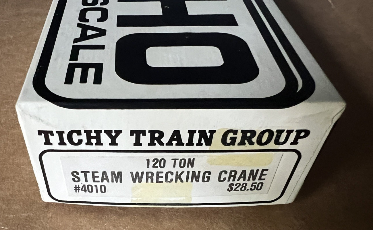 Tichy Train Group #4010 HO Scale 120-Ton Steam Wrecking Crane Kit New Old Stock