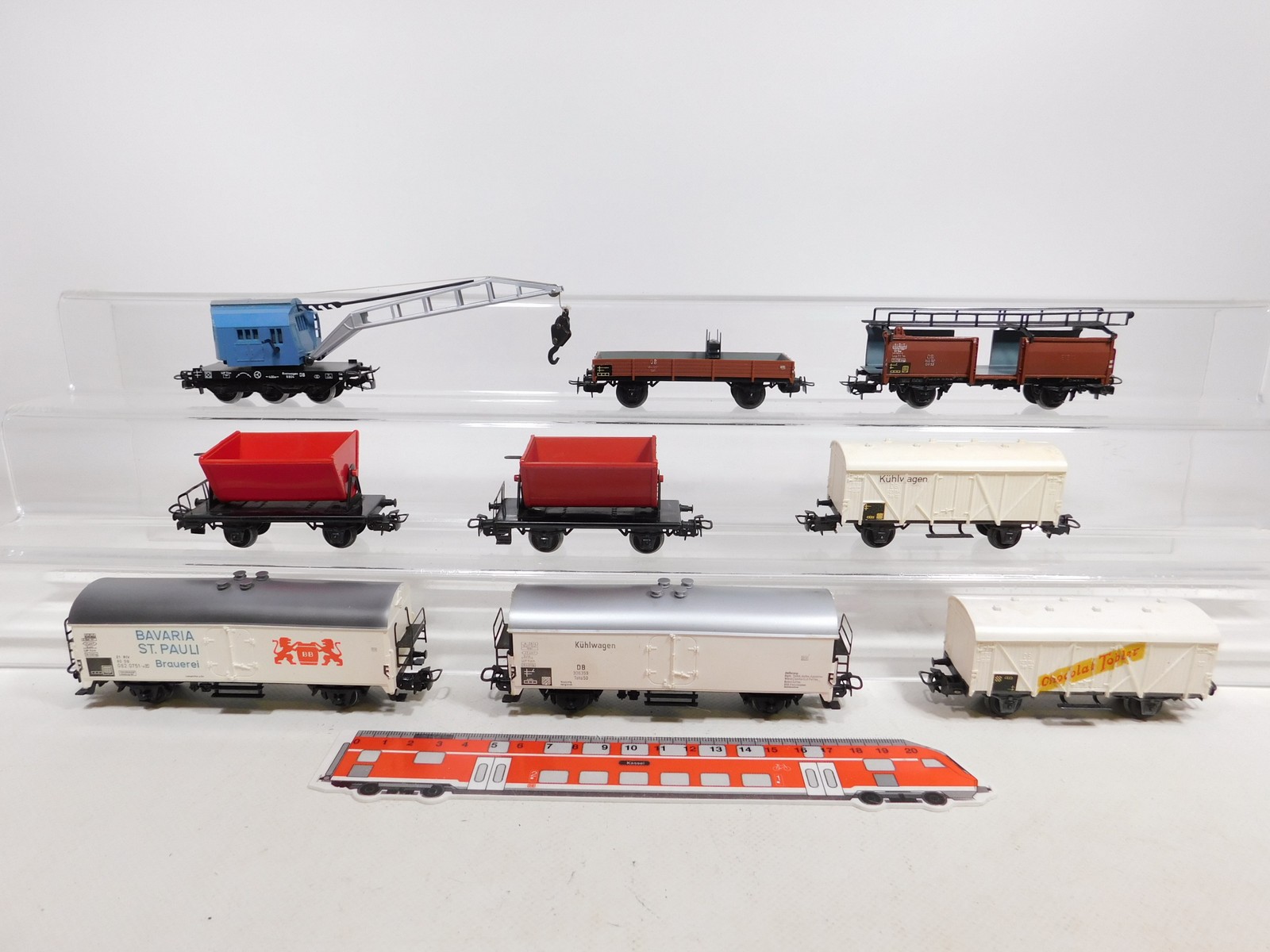 9X Märklin H0 AC Freight Car DB: 4503+4611+4612+4667+4908 Etc #DD476-1
