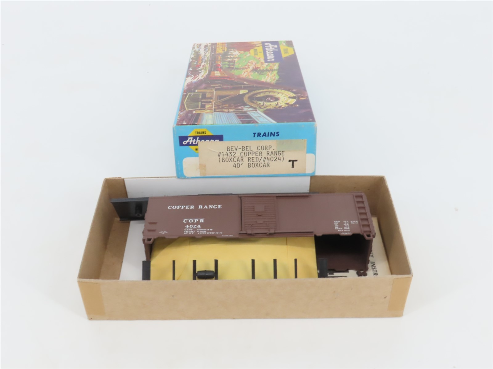HO Scale Athearn Bev-Bel Kit #1432 COPR Copper Range 40′ Box Car #4024