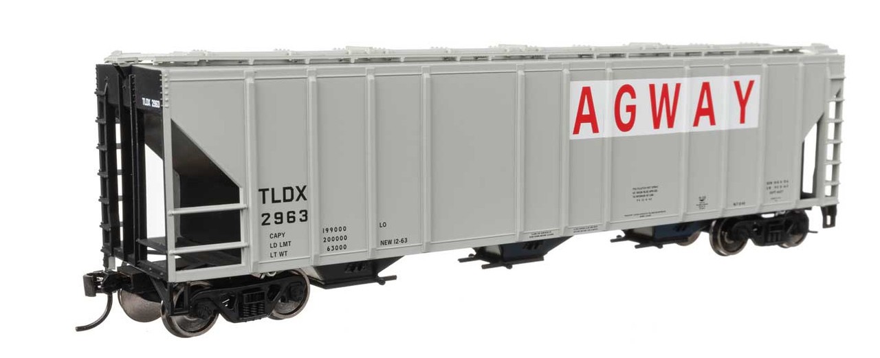 Walthers HO Scale ~ 50′ Pullman-Standard 4427 Covered Hopper ~ Agway TLDX #2963
