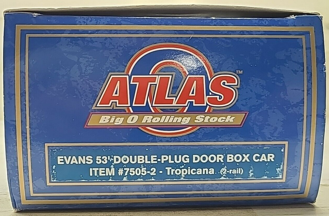 Atlas Evans 53 Double Plug Door Box Car Tropicana O Gauge 1/48 Scale Autographed
