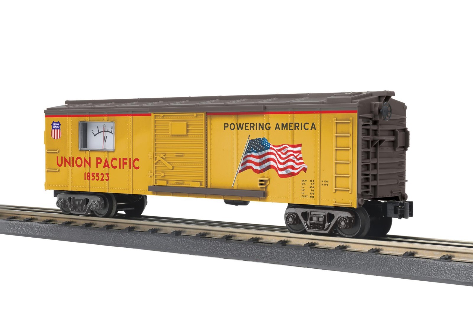MTH RailKing UNION PACIFIC BOX CAR W/POWER METER 30-71267 O GA NEW MFG IN 2026