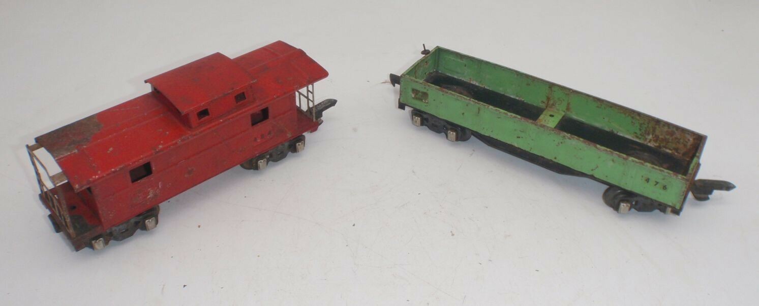 Lot Of 2 American Flyer Train Car – 484 Caboose & 476 Gondola