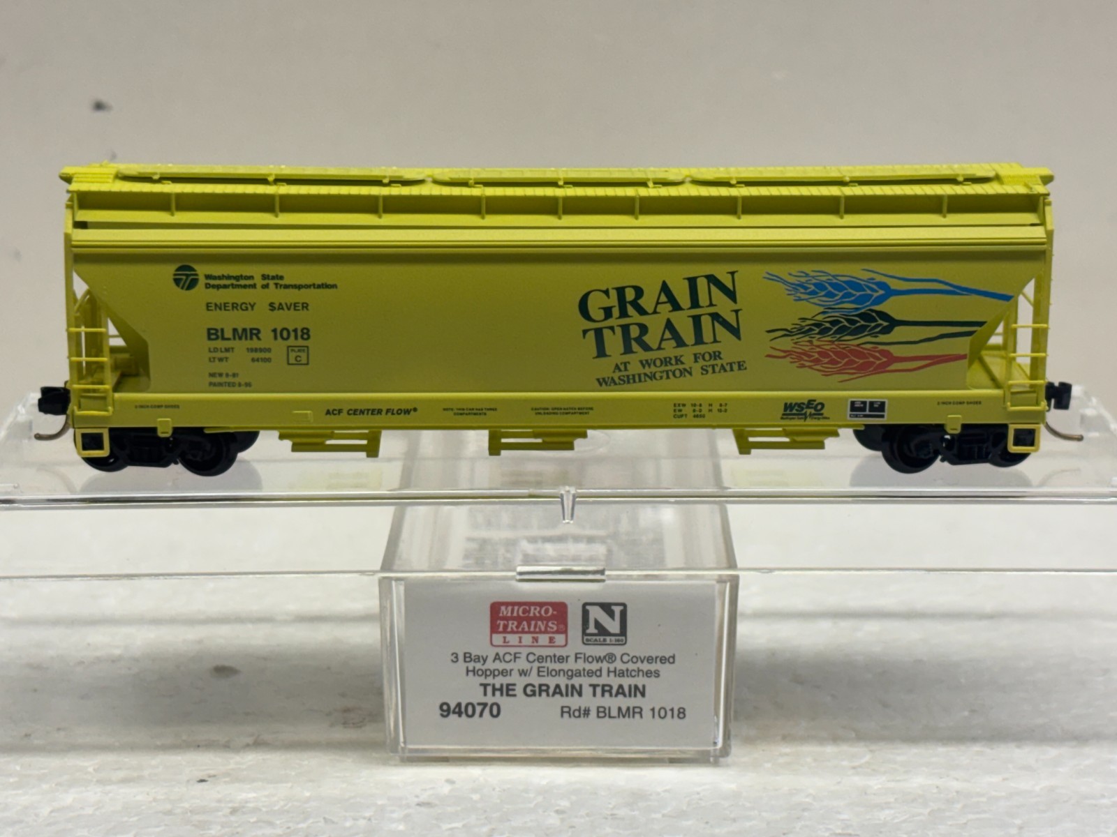 N Scale Micro Trains MTL 94070 The Grain Train BLMR 1018 Covered Hopper