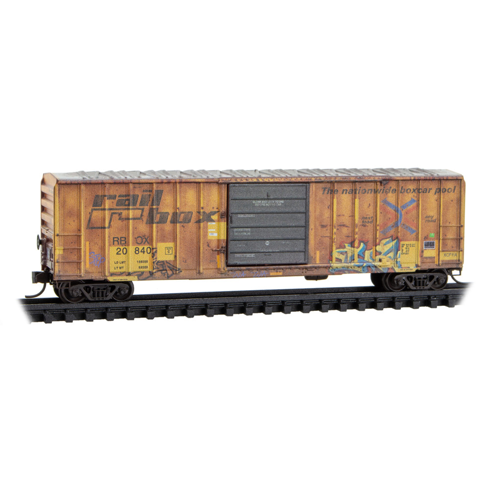 Micro Trains N 025144011 RailBox RBOX Weathered 50′ Box Car Grit N’ Grime Series