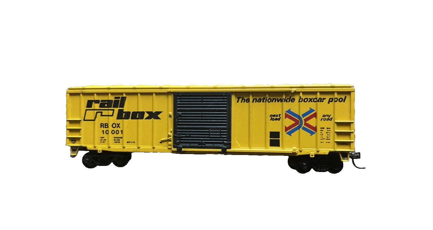 HO Scale ATHEARN 50′ Railbox Box Car Train Kit RBOX 10001 With KD’s RTR – No Box