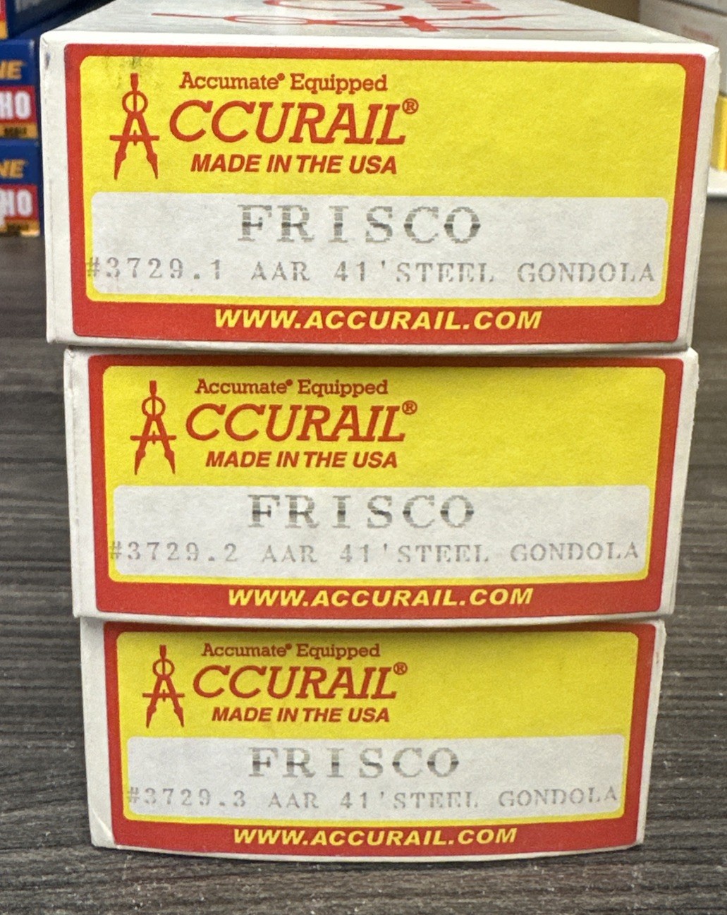Accurail HO Kit #3729.1/2/3 Set of 3 41’ Steel Gondola Frisco NIB