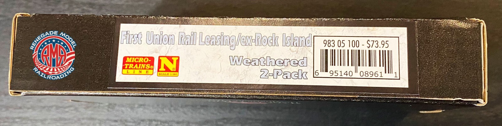 Micro-Trains N Scale 98305100 FURL ex-Rock Island 3-Bay Hopper Weathered