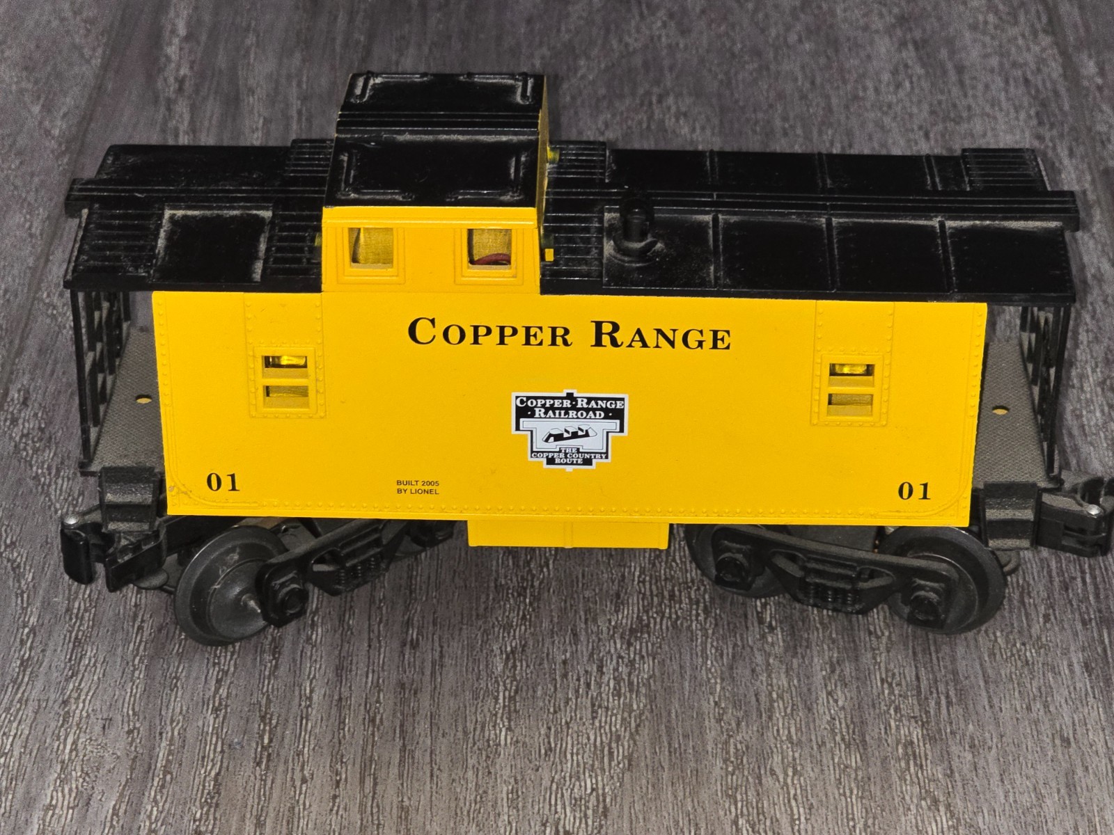Lionel Copper Range 01 O Gauge 3-6541 Illuminated Train Caboose Yellow Black