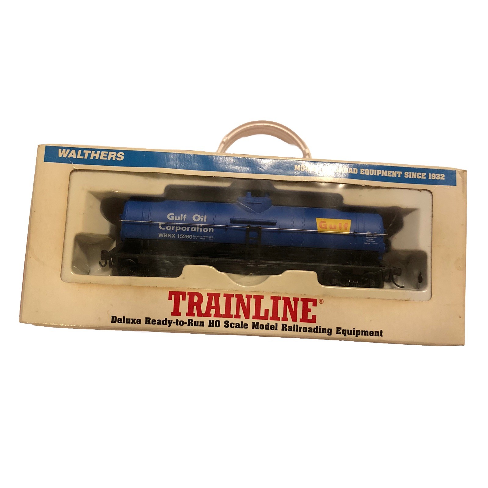 Walthers Gulf Oil Corporation HO Scale Train Tank Car WRNX #15260 Blue
