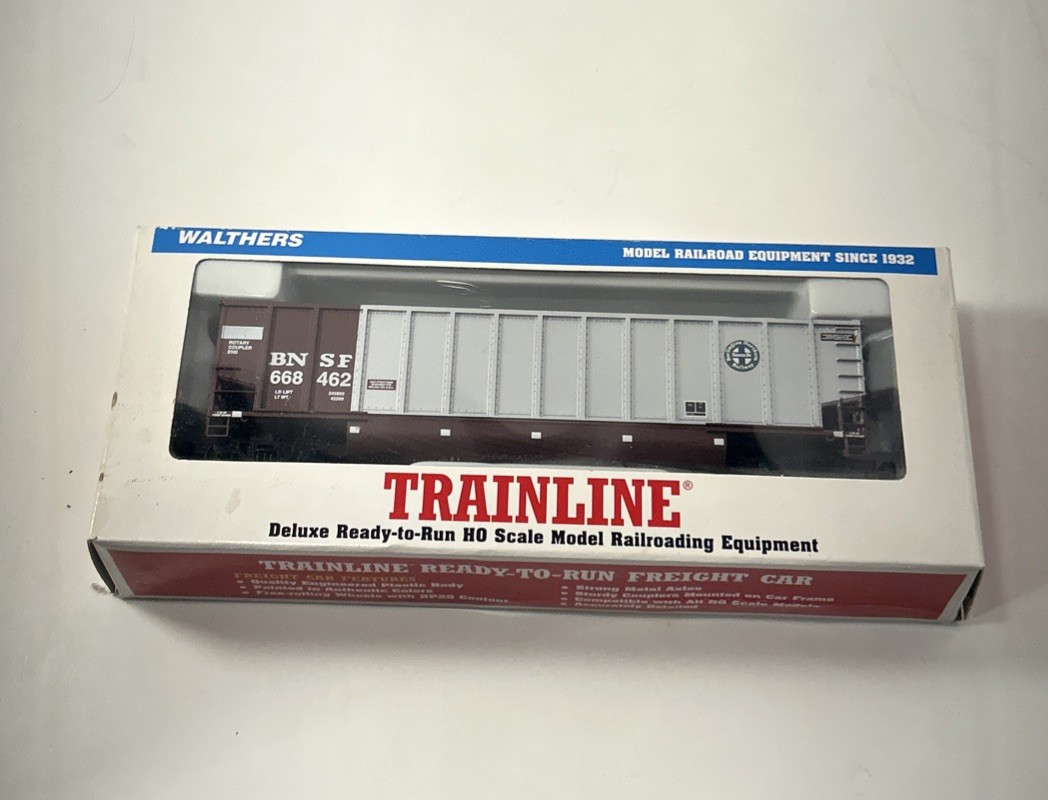 WALTHERS HO BURLINGTON NORTHERN SANTA FE BETHGON GONDOLA HOPPER #668462 IN BOX