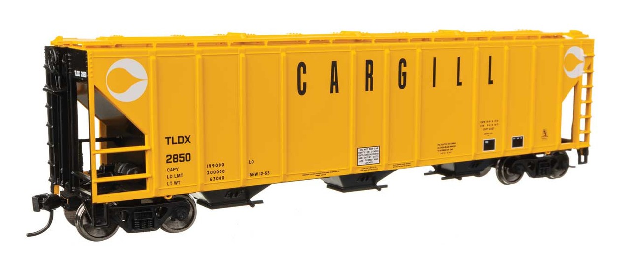 Walthers HO Scale ~ 50′ Pullman-Standard 4427 Covered Hopper ~Cargill TLDX #2850