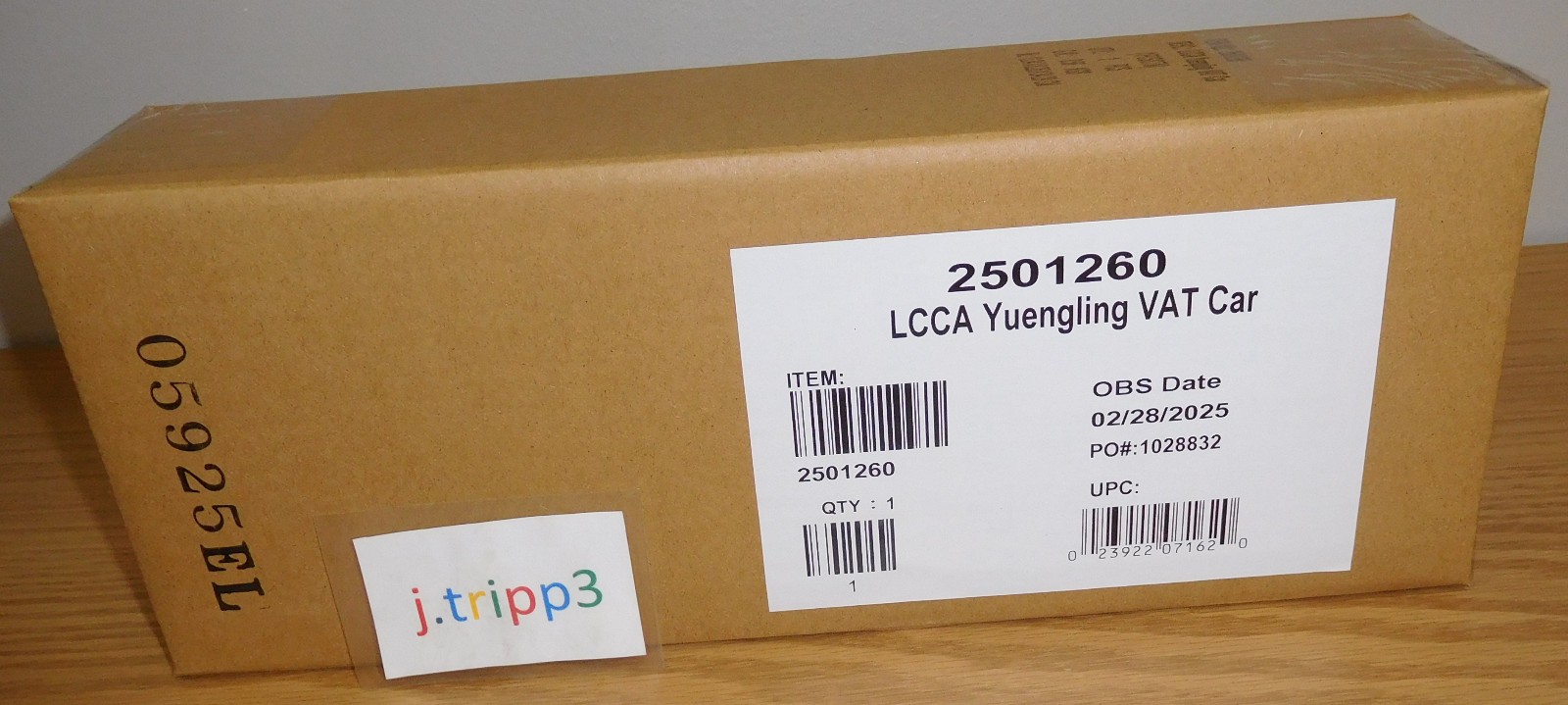 Lionel LCCA 2501260 Yuengling Beer Vat Car O Gauge Train Scranton Convention New