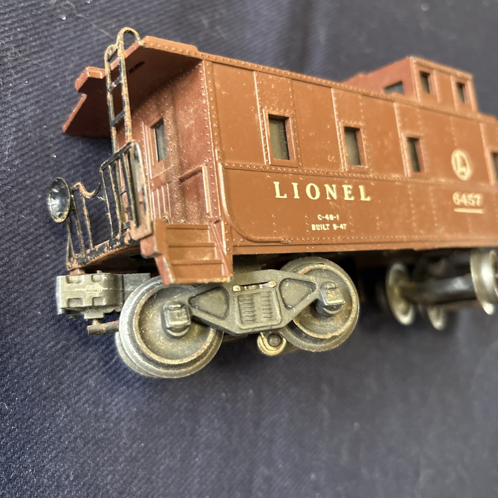 Lionel 6457 Tuscan Caboose Illuminated O Scale Postwar 1947 Train