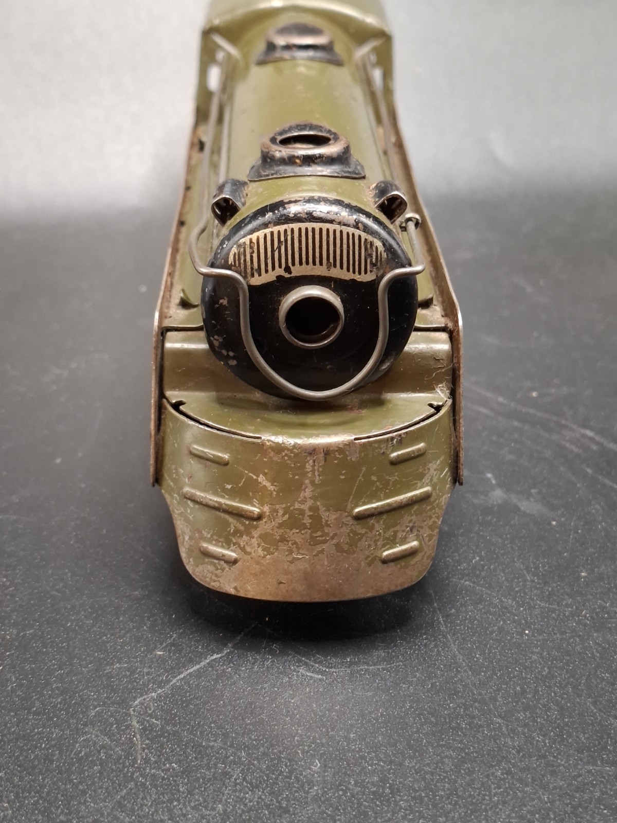 Vintage 1937-1942 Marx Pre-War Tin Litho Army Supply Train 500 Engine Untested