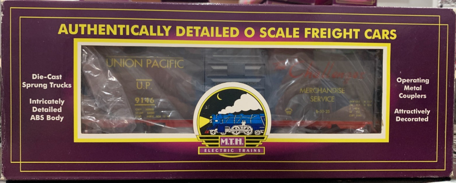 MTH MT-9301 Union Pacific “Challenger” Boxcar #9146 O Scale 1:48 LN