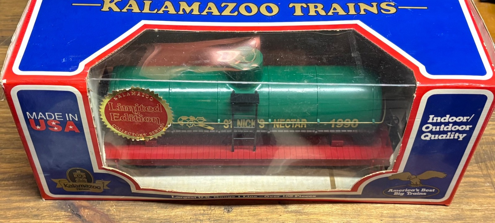 Kalamazoo Trains 1990 Christmas Limited Edition Tanker Car G Scale Boxed USA