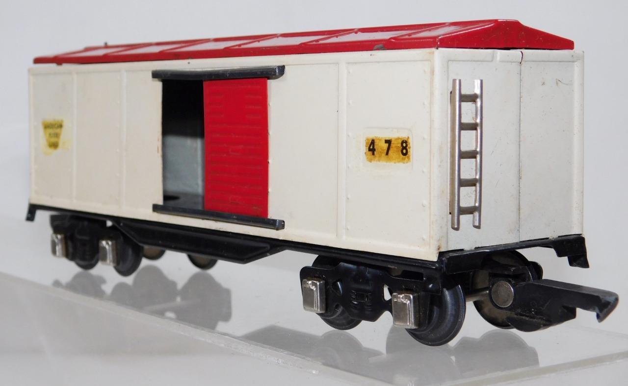 PREWAR American Flyer Freight Set THREE CARS O Gauge Link 476 478 484 BOXED Shel