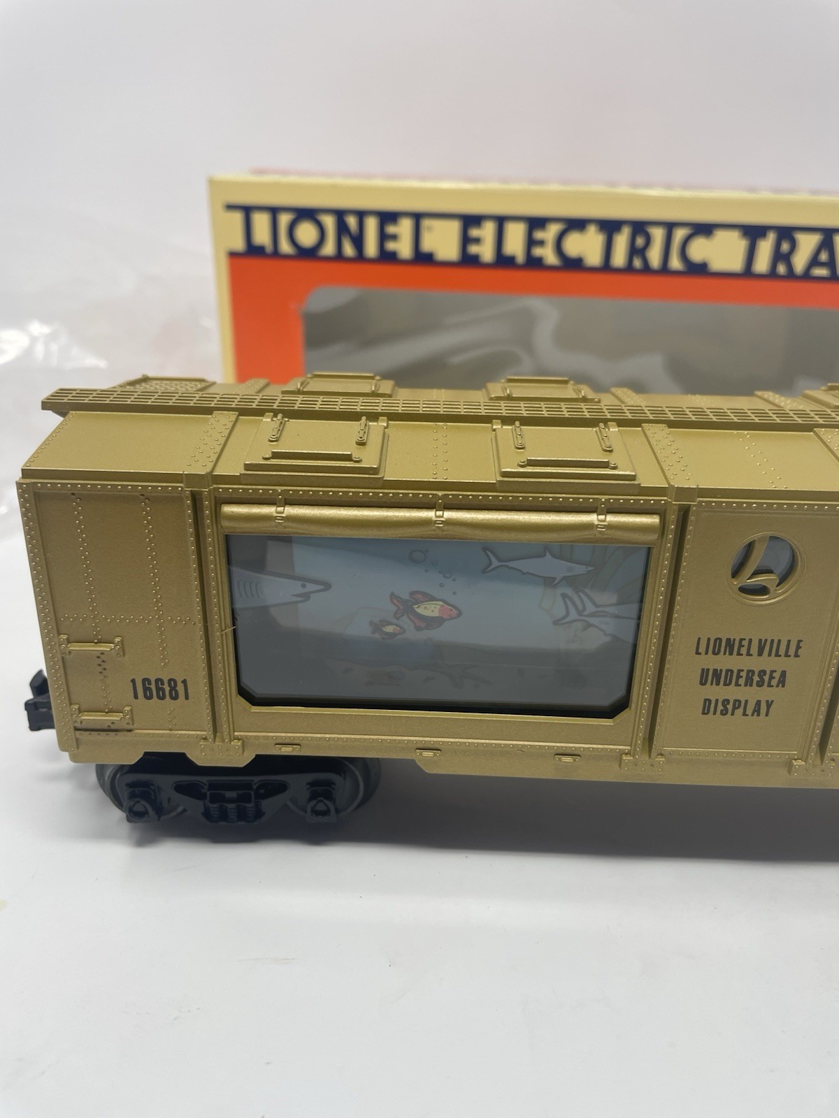 Lionel O scale Animated Illuminated Aquarium Car 1995 #6-16681 USA 1995 NOS