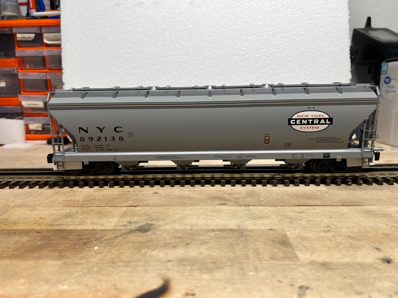 LIONEL 6-17181 NEW YORK CENTRAL ACF 4-BAY HOPPER ALUMINIUM BODY #892138 #1
