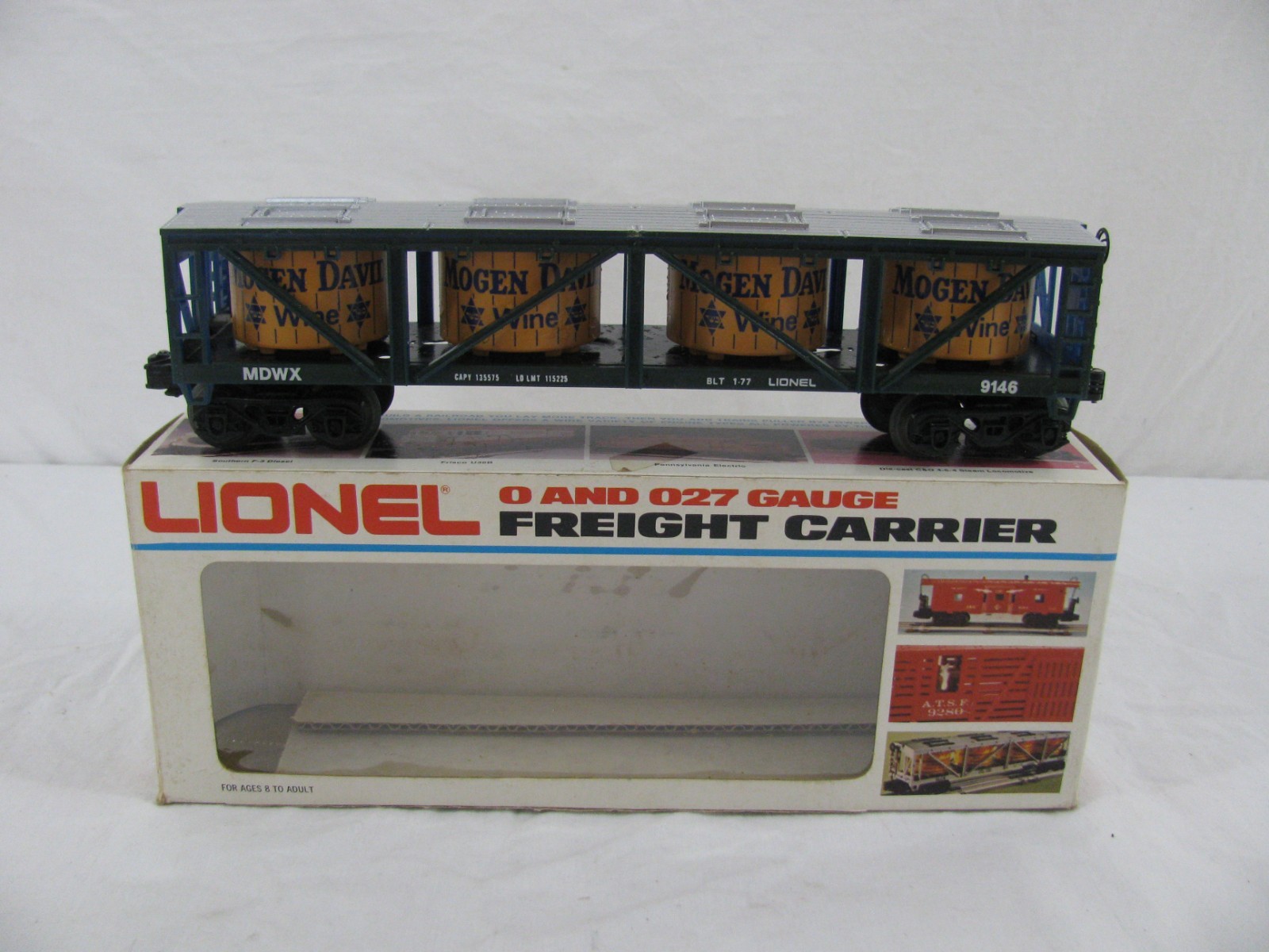 Vintage Lionel Trains O Gauge Morgan David Wine Vat Car #6-9146 Read!