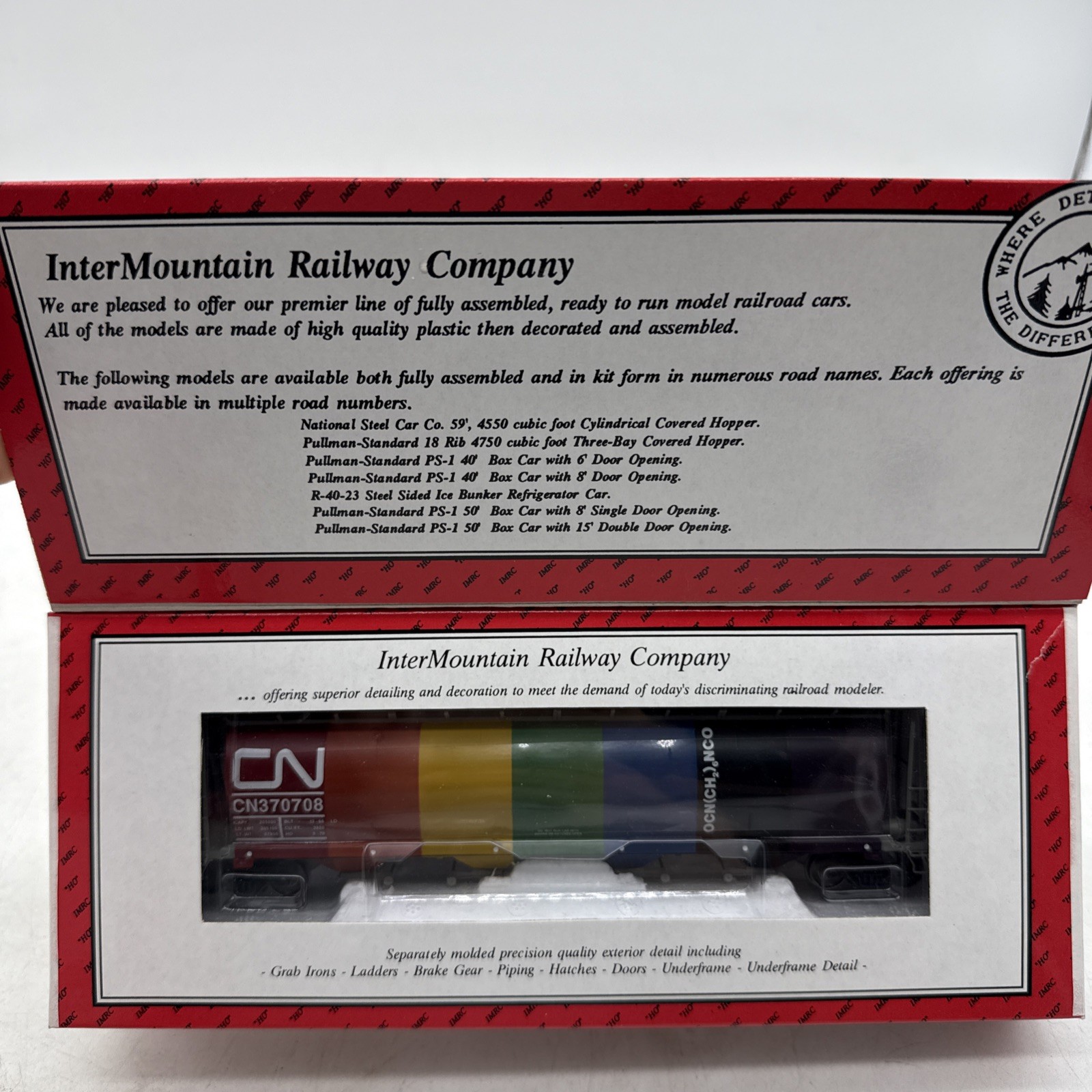 InterMountain Cylindrical Covered Hopper CN “Rainbow” 1/87 HO Scale CN370708