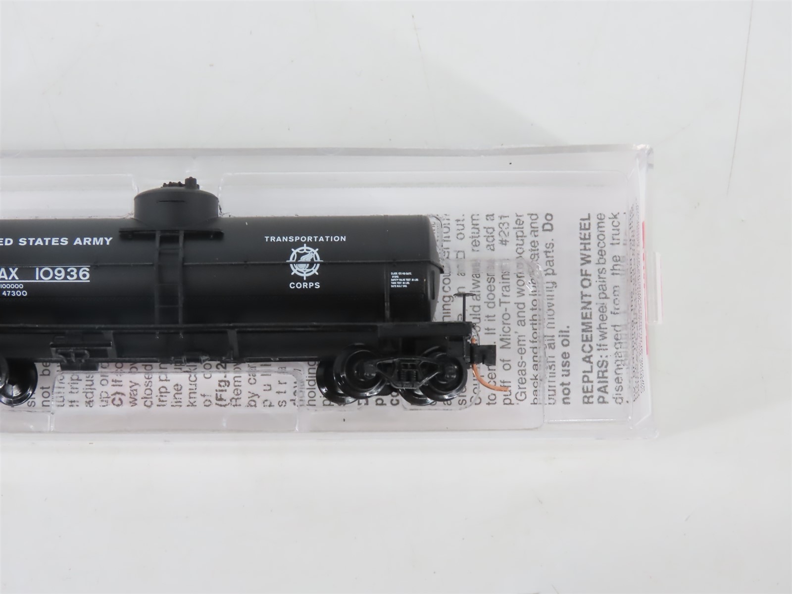 N Micro-Trains MTL 65370 USAX United States Army Single Dome Tank Car #10936