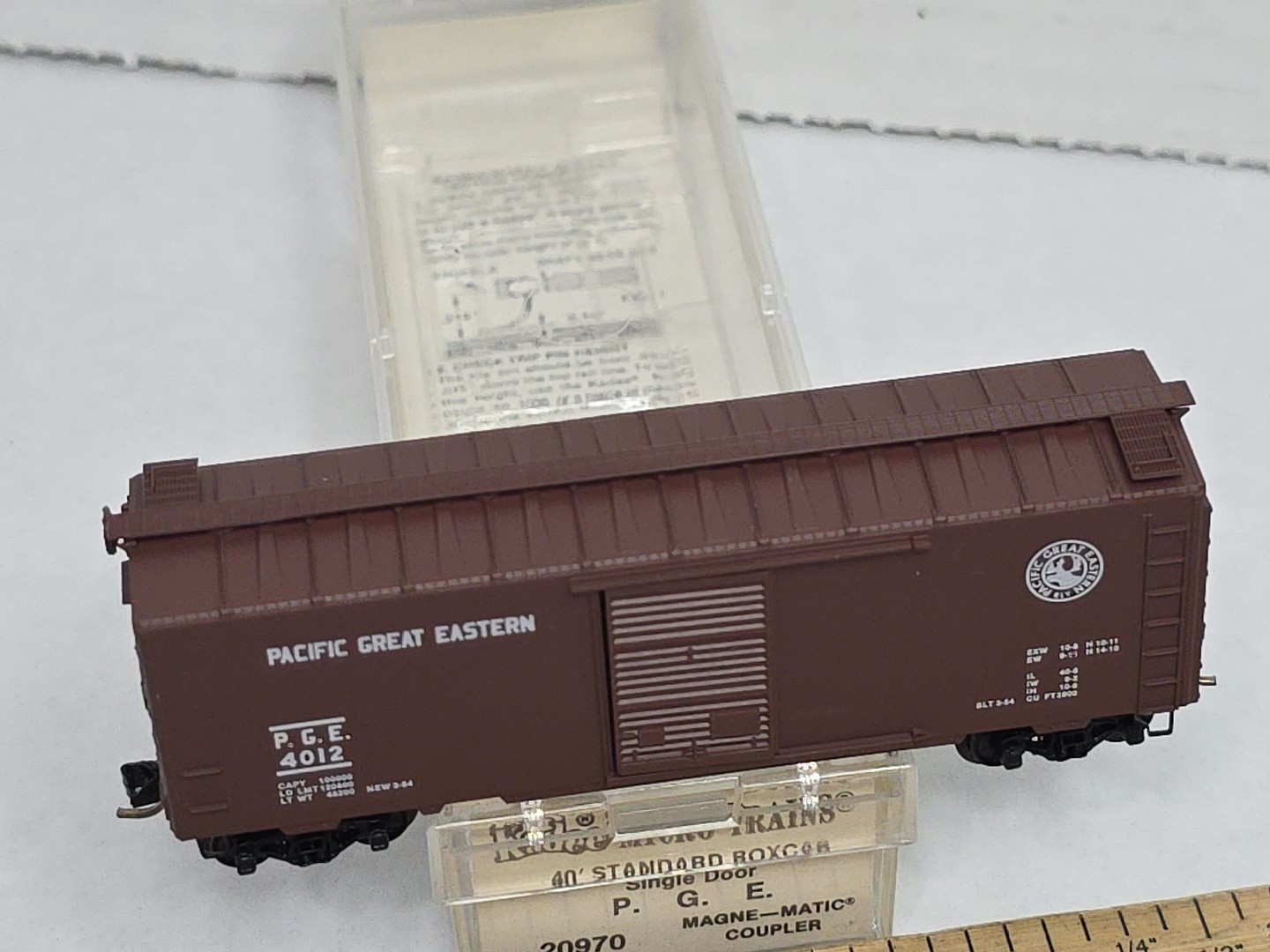 MTL 20970 Pacific Great Eastern PGE 4012 40′ Boxcar Micro Trains N Scale LNIB (B