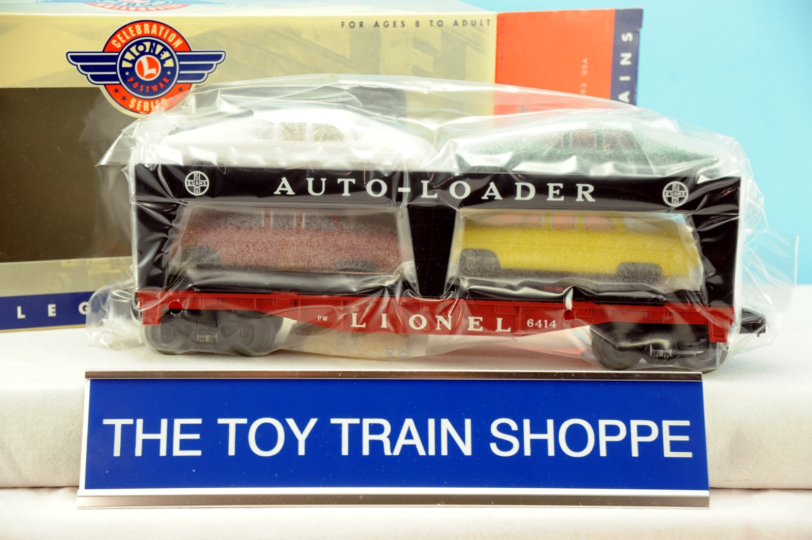 LIONEL 29439 6414 EVANS AUTO LOADER W 4 CARS. POSTWAR CELEBRATION SERIES. NIB.