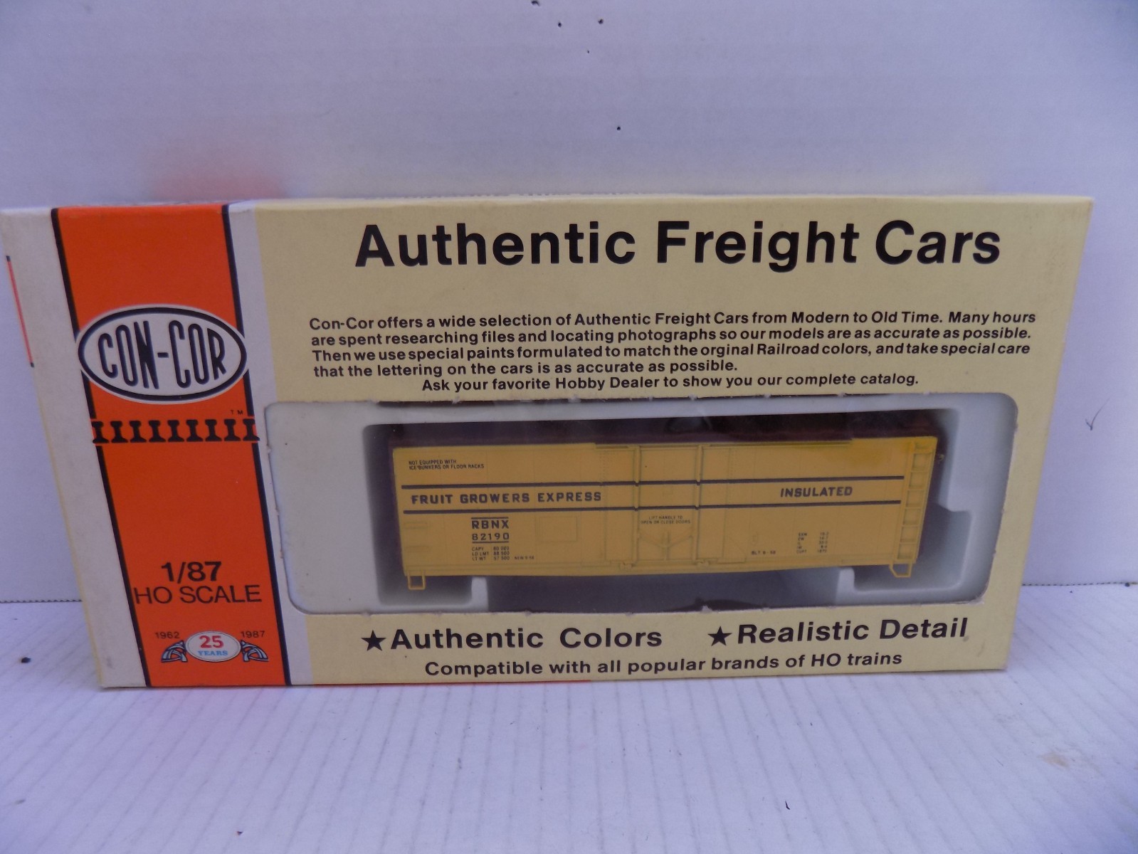 PS-1 PLUG /DOOR REEFER CAR FOR; FRUIT GROWERS EXPRESS (FGE) BY; CON-COR PO KIT