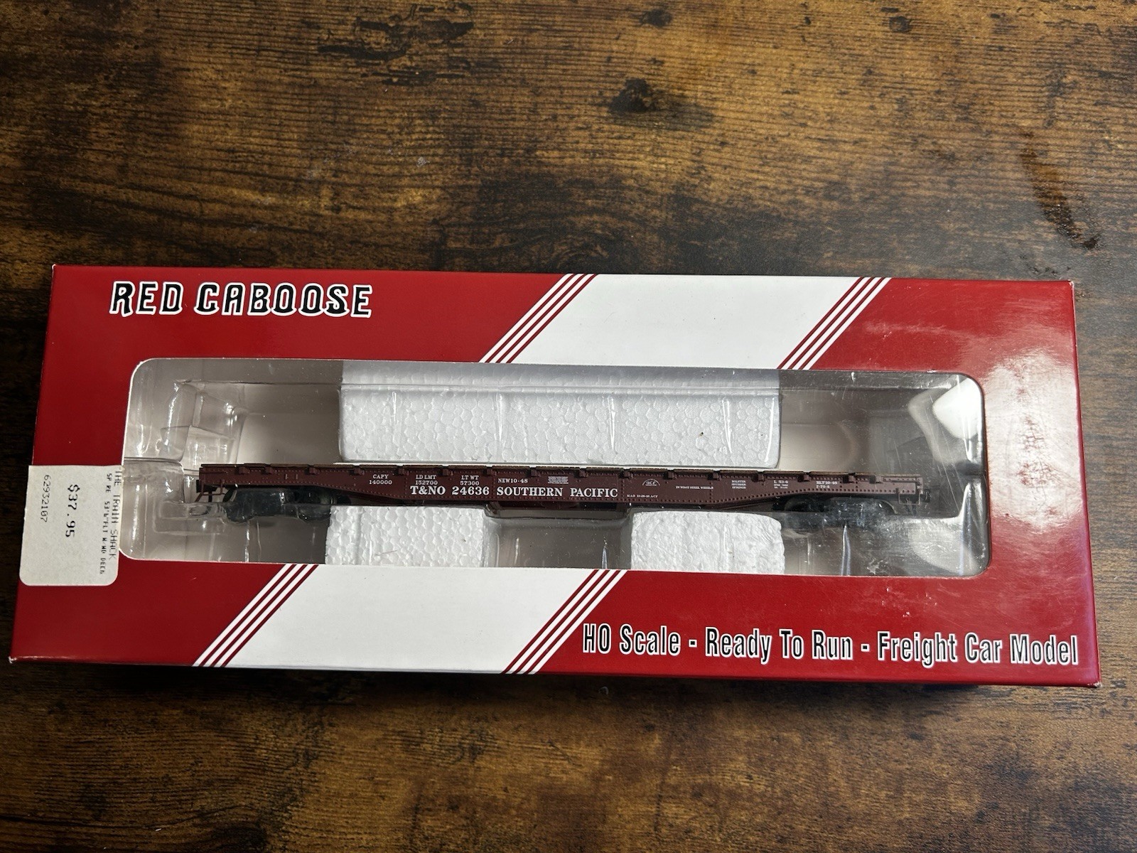 Red Caboose HO Scale T&NO Southern Pacific 53’6″ Flat Car Wood Deck RR-32105-
