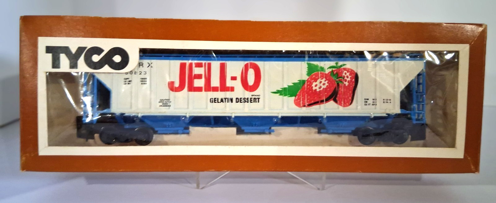 Vintage Tyco HO Scale Billboard Advertising 54′ Jell-O Covered Hopper 3 Bay