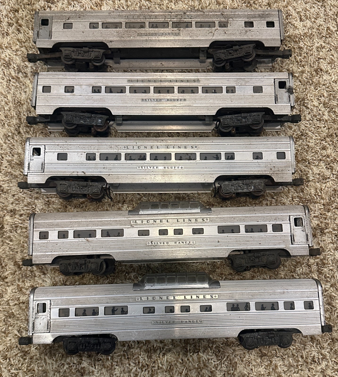 5 Lionel Lines Silver Train O Gauge Lot