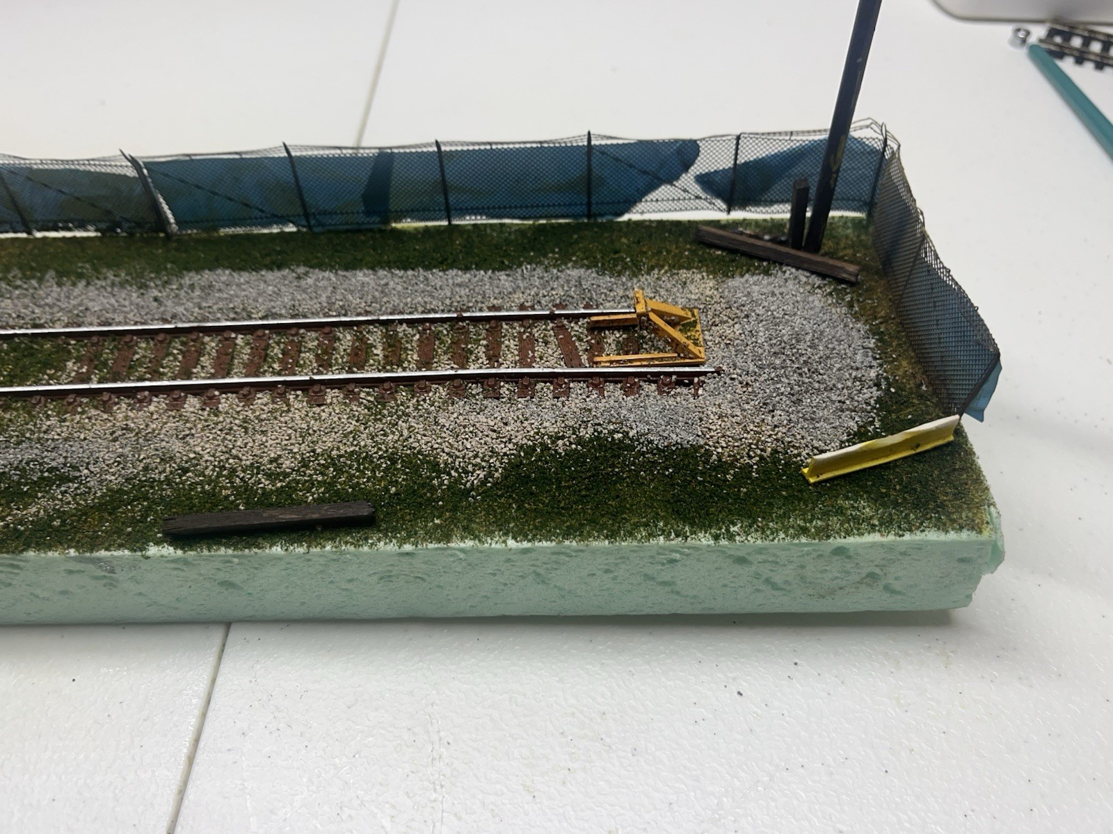 HO Scale Custom Train Display With Hopper Car Custom Graffiti And Weathering