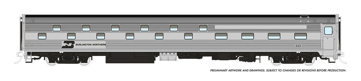 Rapido ~ HO Scale ~ Budd Slumbercoach ~ Burlington Northern #333 ~ 141014
