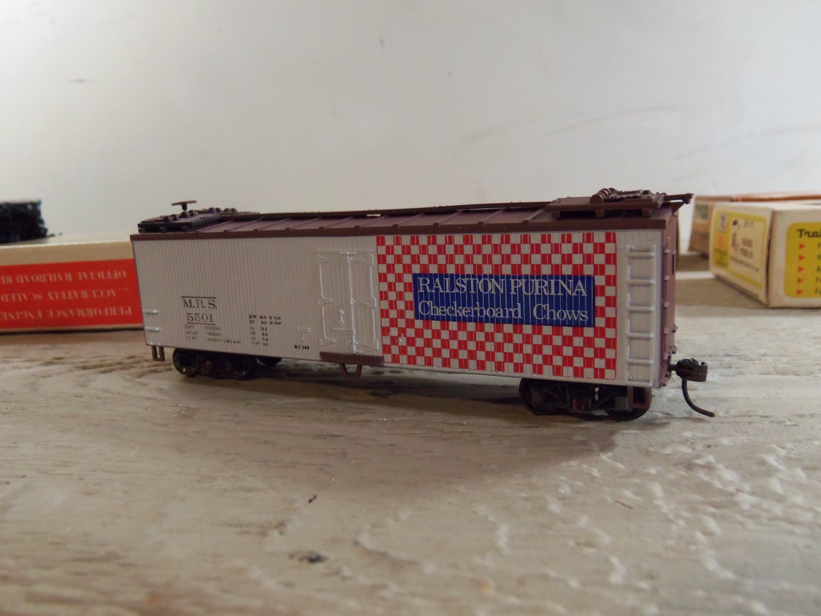 HO Lot of 6 Ralston Purina Box Cars Parts Pieces