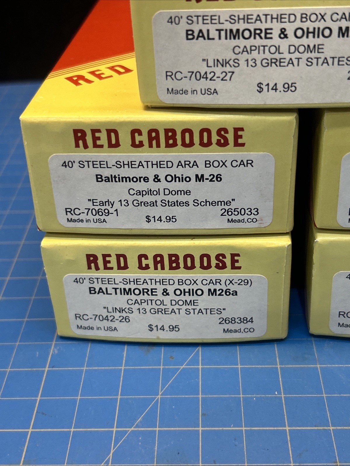 Red Caboose HO Box Car Kits RC-7069-1 RC-7069-3 Lot Of 5