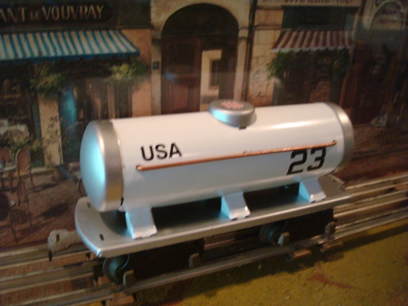 MARX TIN HM US GOVERNMENT MILITARY TANK FUEL CAR MARLINES TINPLATE ARMY AREA 51
