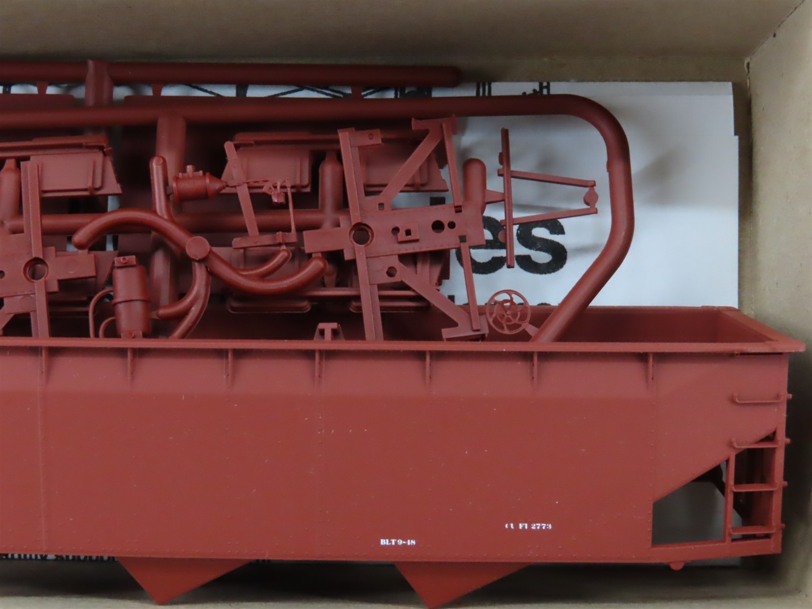 LOT of 4 HO Scale Accurail Kit #7599 Data Only Oxide AAR 3-Bay Open Hopper