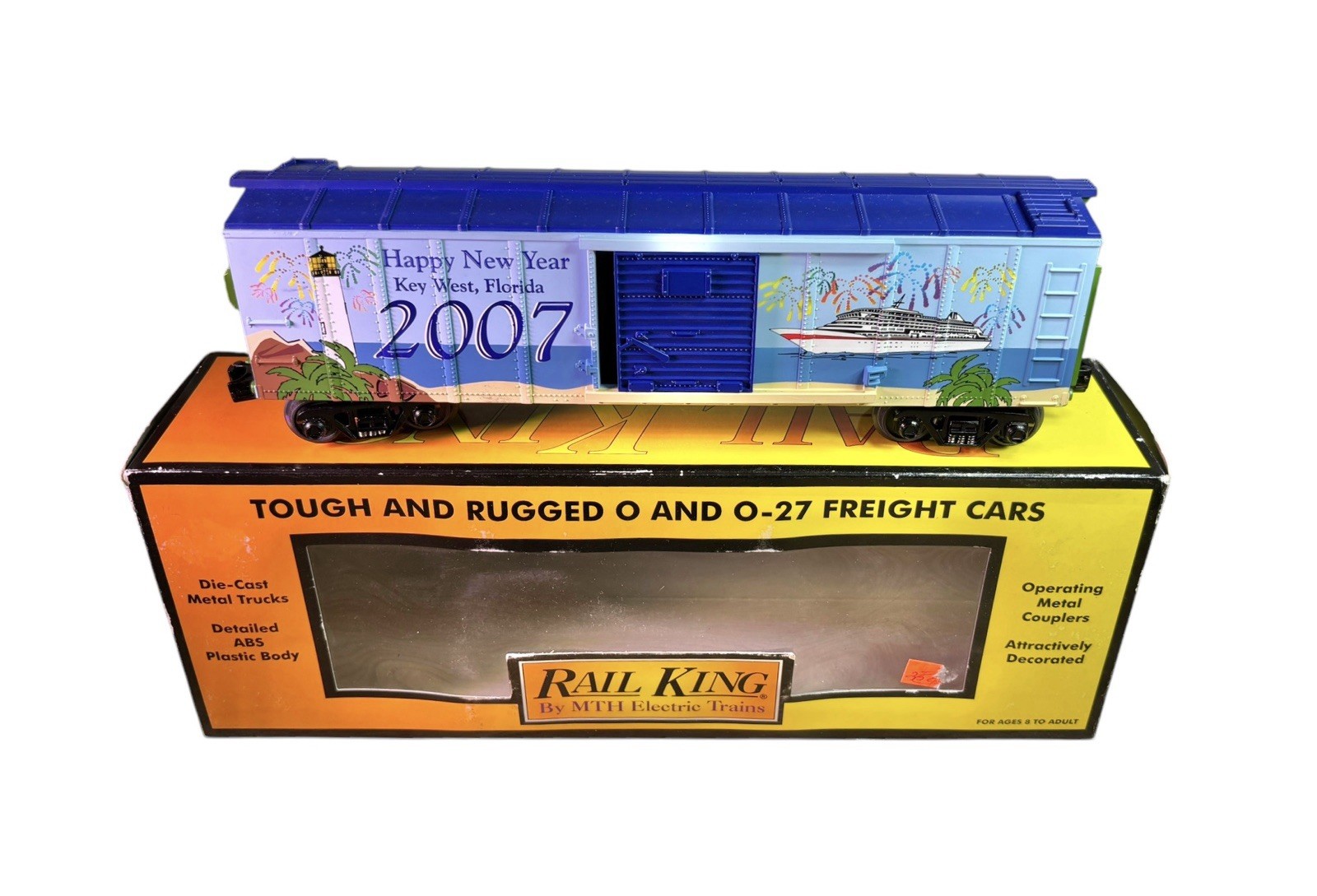 RAIL KING BY MTH ELECTRIC TRAINS 2007 HAPPY NEW YEAR KEY WEST FL 2007 NOSIB CAR