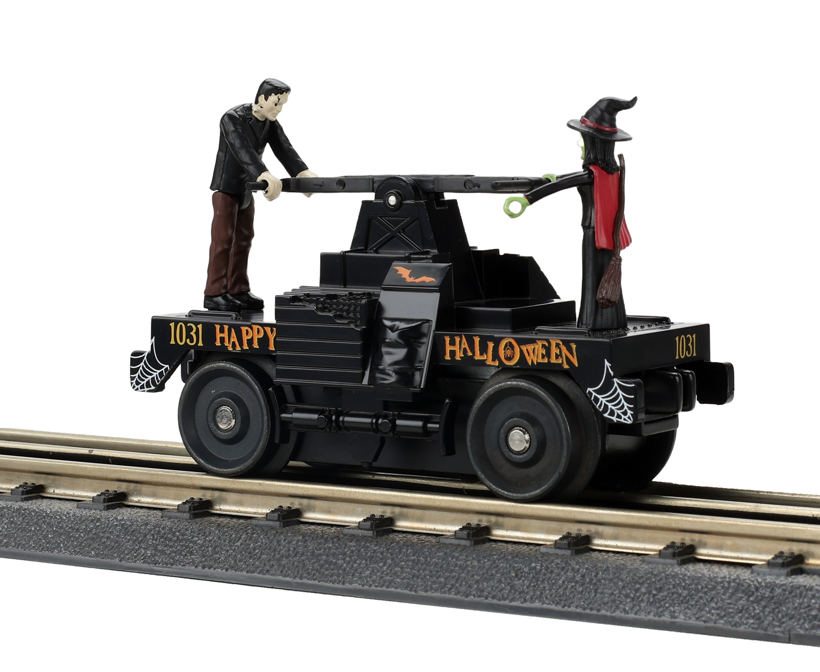 MTH Railking O Trains #1031 Halloween Operating Hand Car Black 30-5242