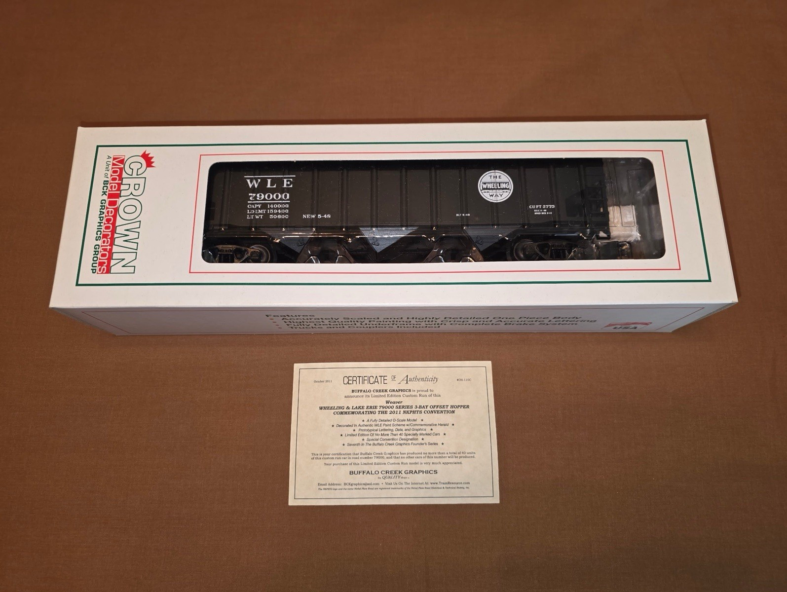 Crown BCK 2011 NKPHTS Convention Wheeling & Lake Erie Hopper RARE – READ DESC