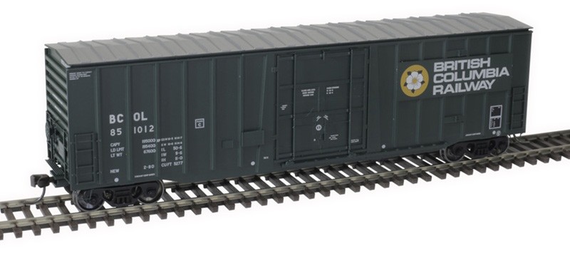 Atlas HO Scale NSC 5277 50′ Plug-Door Boxcar British Columbia Railway #851028
