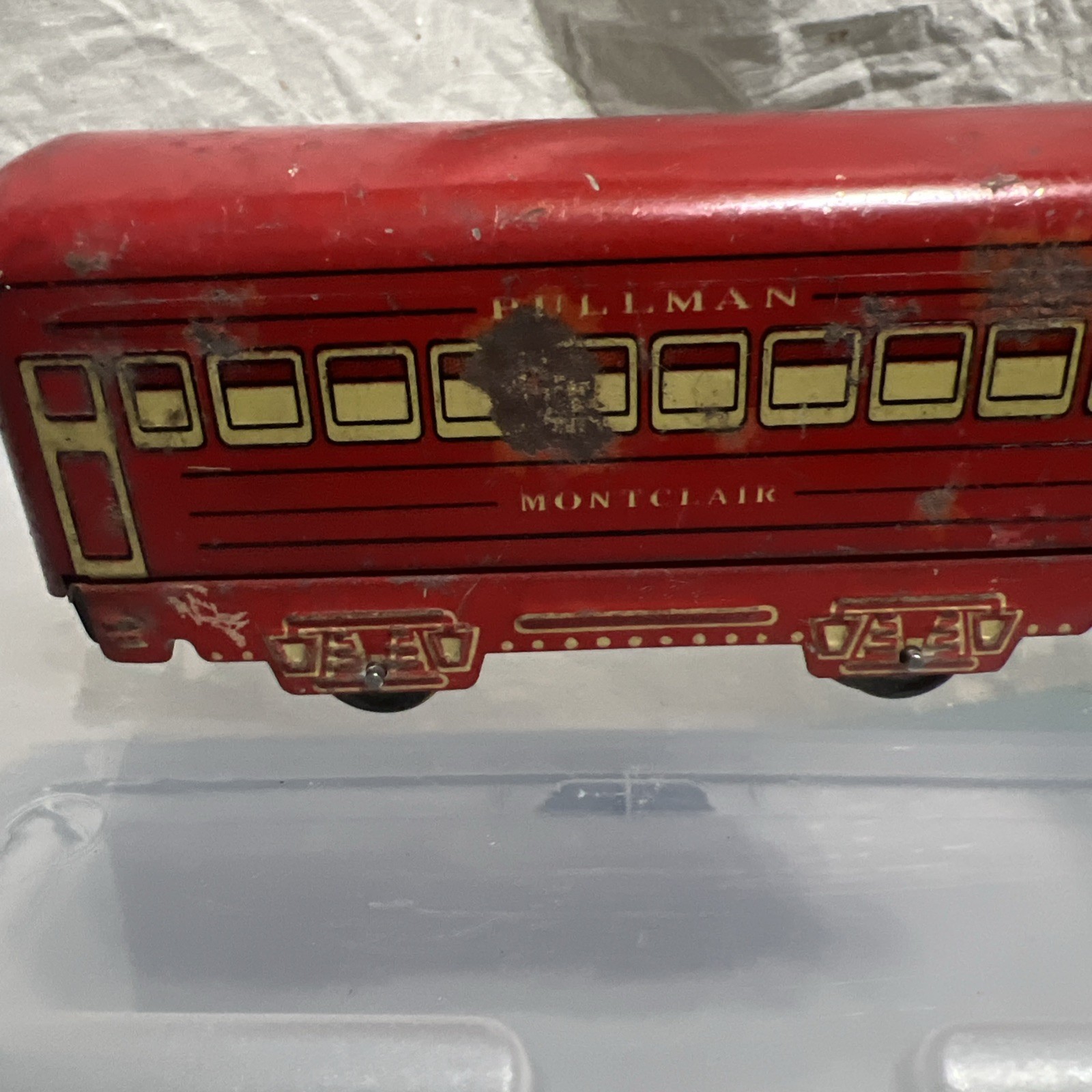 Marx Train Vintage Pullman 6″ Montclair Passenger Coach Red Frame O Gauge #2