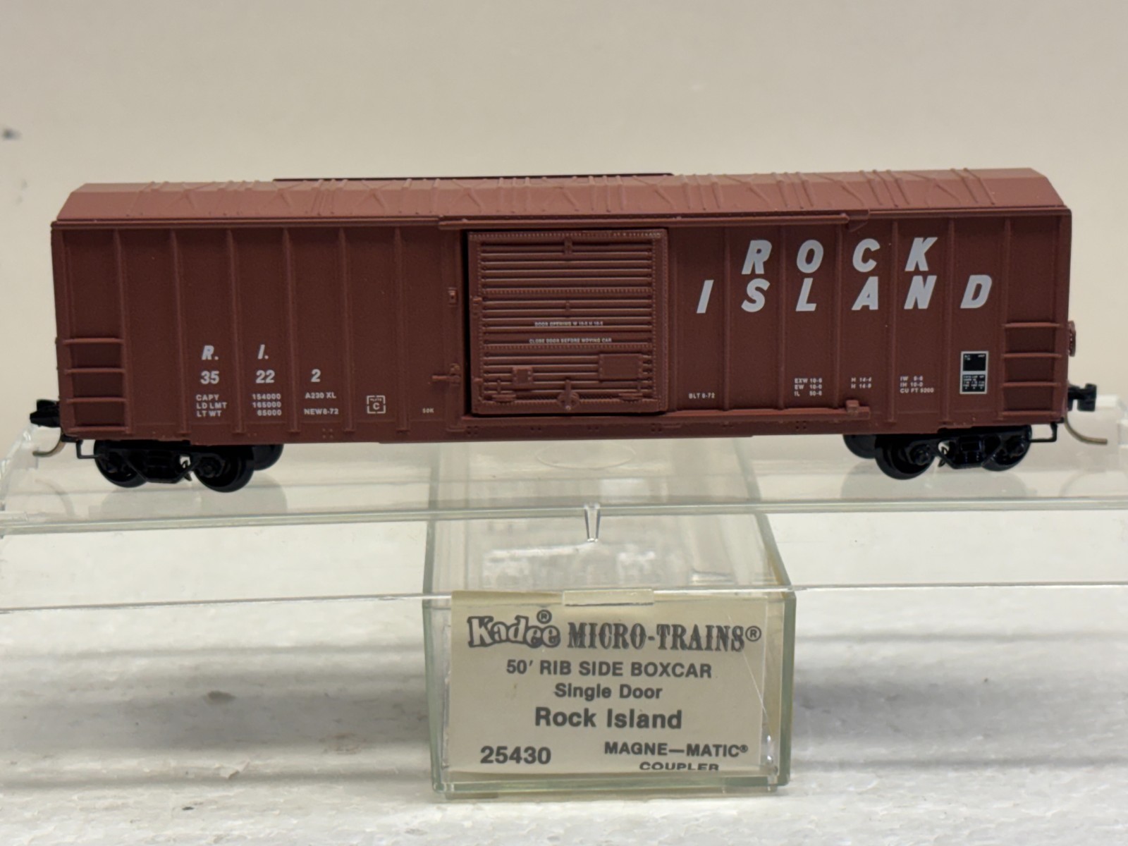 N Scale Kadee Micro Trains MTL 25430 Rock Island RI 35222 Box Car